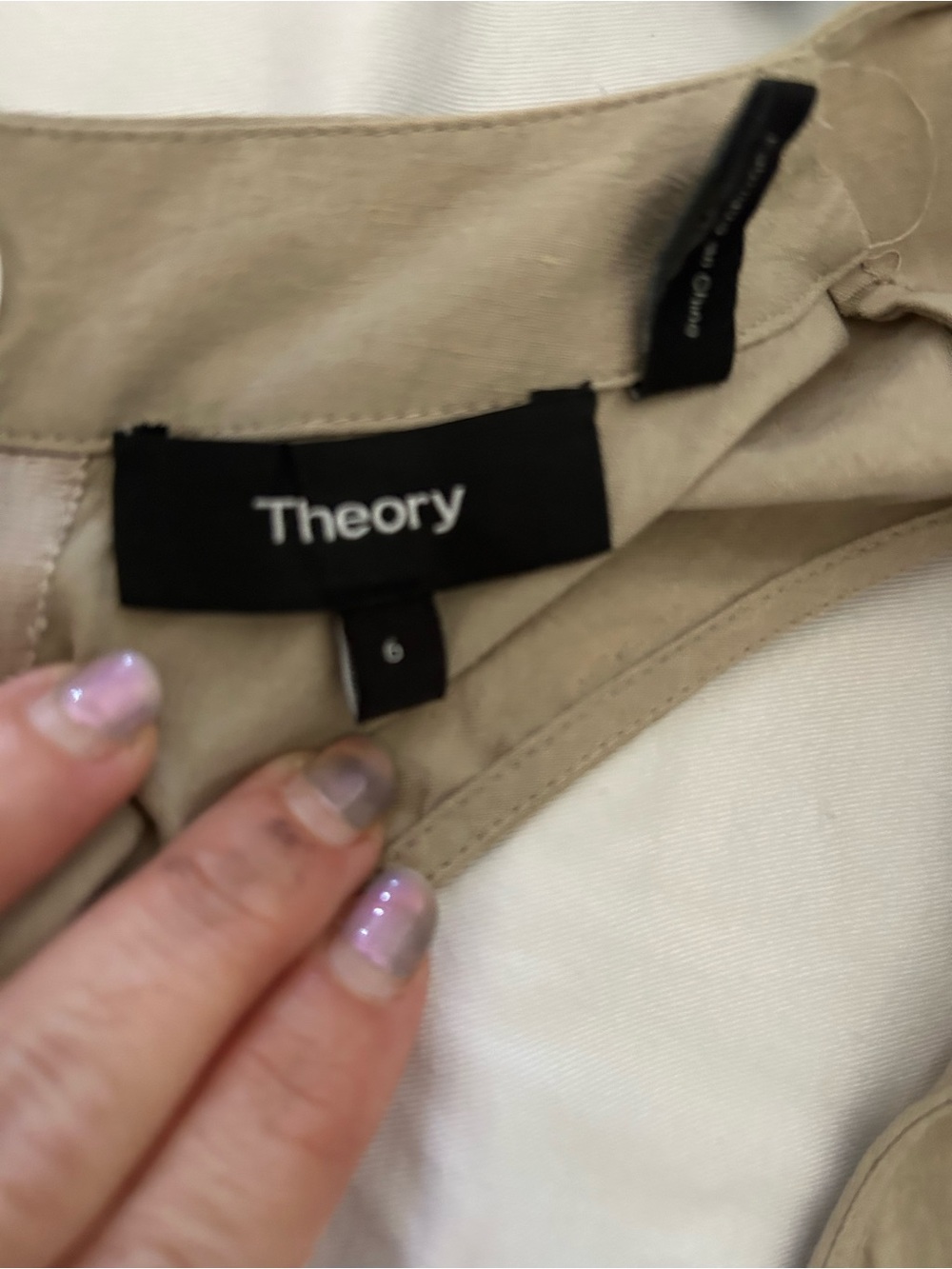 Theory keshelle Shift Dress linen blend with Lace-Up Back - Picture 6 of 7